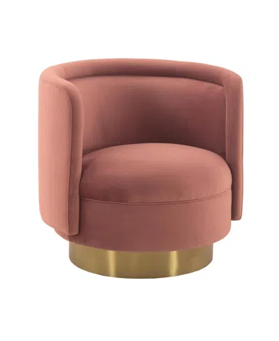 Armen Living Peony 31" Fabric Brushed Legs With Upholstered Sofa Accent Chair In Blush