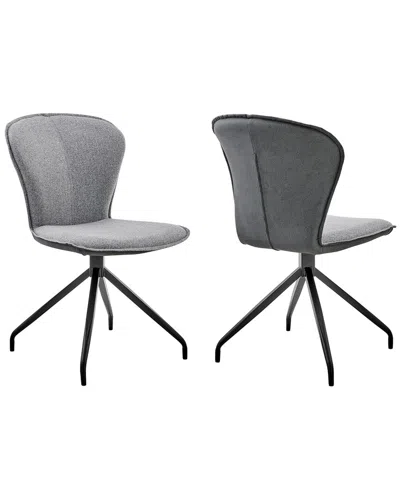 Armen Living Petrie Dining Room Accent Chair In Gray