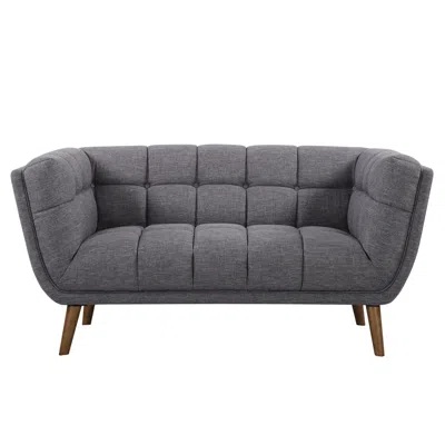 Armen Living Phantom 63" Loveseat In Grey