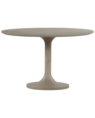Armen Living Pippa Concrete And Metal Tulip Round Dining Table In Medium