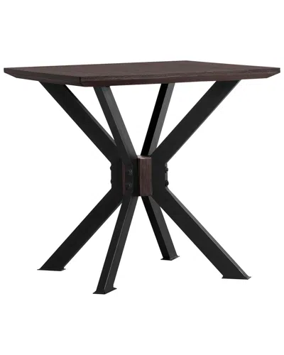 Armen Living Pirate Acacia Modern End Table In Brown