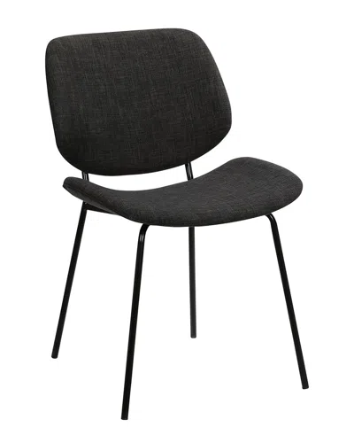 Armen Living Quest Charcoal Modern Dining Accent Chair
