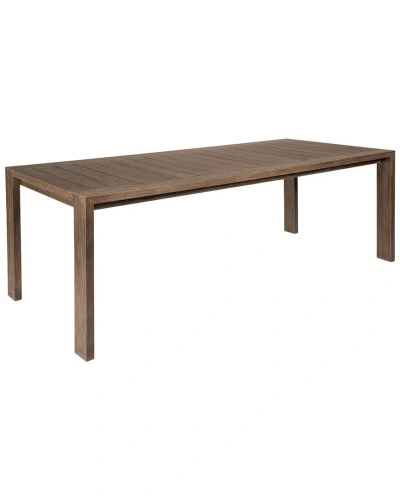 Armen Living Relic Outdoor Patio Dining Table In Brown