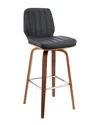 Armen Living Aspen Adjustable Swivel Bar Stool In Gray