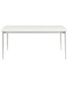 Armen Living Rhodes Outdoor Patio Rectangular Dining Table In Grey