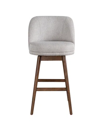 Armen Living Sadie 30" Upholstered Bar Height Barstool In Gray
