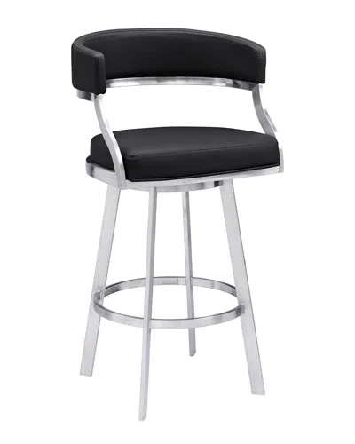 Armen Living Saturn 26 Counter Height Bar Stool In Black