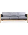 Armen Living Sienna Outdoor Eucalyptus Sofa