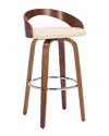 Armen Living Sonia 26in Counter Height Swivel Bar Stool In Cream