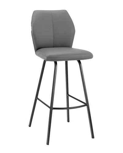 Armen Living Tandy Metal 26in Counter Stool In Gray