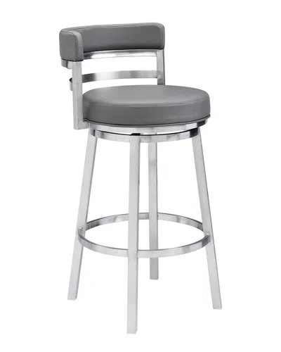 Armen Living Titana 30 Bar Height Bar Stool In Gray