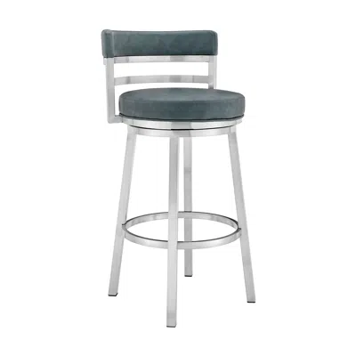 Armen Living Madrid 26 Counter Height Bar Stool In Gray