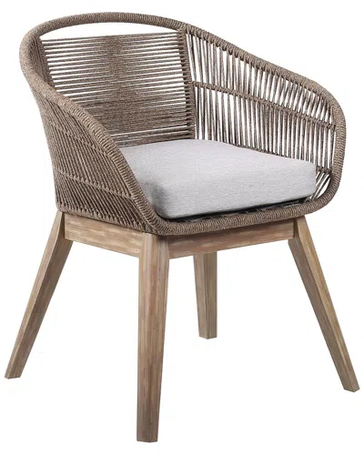 Armen Living Tutti Frutti Indoor Outdoor Dining Chair In Gray