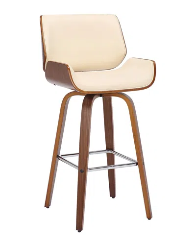 Armen Living Tyler 30in Bar Height Swivel Bar Stool In Cream
