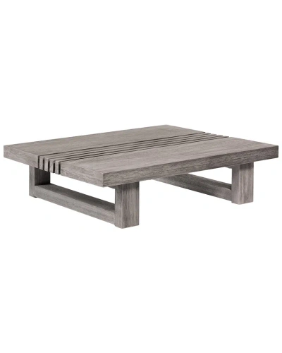 Armen Living Vivid Outdoor Patio Coffee Table In Gray