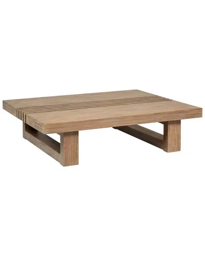 Armen Living Vivid Outdoor Patio Coffee Table In Brown