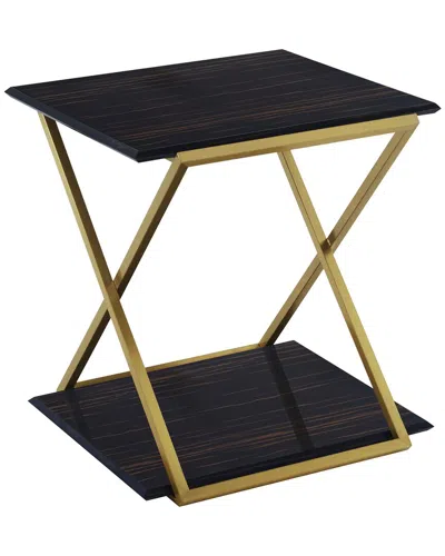 Armen Living Westlake Brown Veneer End Table