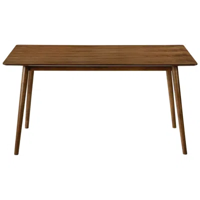 Armen Living Westmont 59 In. Rectangular Dining Table In Walnut Wood In Brown