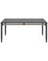 Armen Living Zella Rectangular Dining Table In Grey