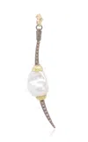 ARMENTA 18K YELLOW GOLD AND STERLING SILVER PEARL CHARM