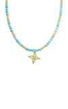 Armenta 18k Yellow Gold; Diamond And Magnesite Beaded Necklace In Blue