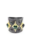 Armenta 18k Yellow Gold Sterling Silver Tourmaline Ring In Gray