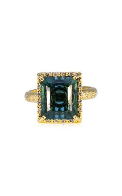 Armenta Women's London Blue Topaz & 18k Gold Statement Ring