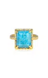 ARMENTA 18K YELLOW GOLDL TURQUOISE RING