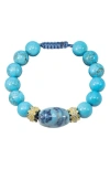 Armenta Blue Magnesite Beaded Bracelet In Turquoise