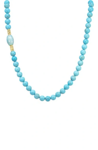 Armenta Blue Magnesite Beaded Layer Necklace In Turquoise