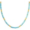 Armenta Blue Magnesite Beaded Necklace In Turquoise