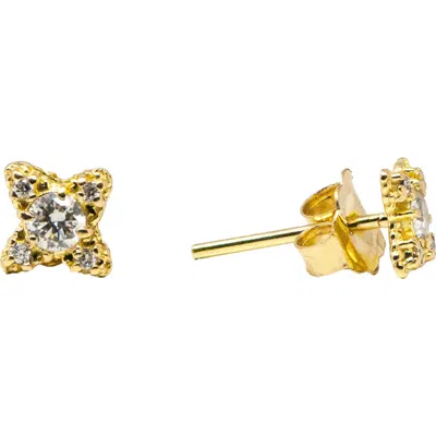 Armenta Classic Star Diamond Stud Earrings In Gold