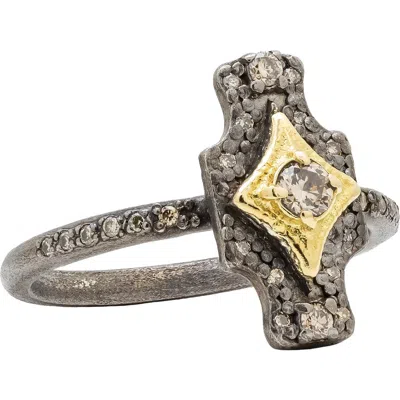 Armenta Crivelle Champagne Diamond Ring In Silver/gold