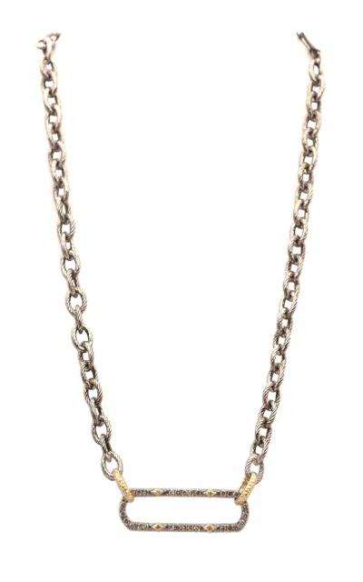 Armenta Crivelli 18k Yellow Gold; Sterling Silver Diamond Necklace In Metallic