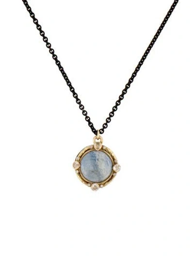 Pre-owned Armenta Diamond & Multistone Pendant Necklace, 16" In Multicolor