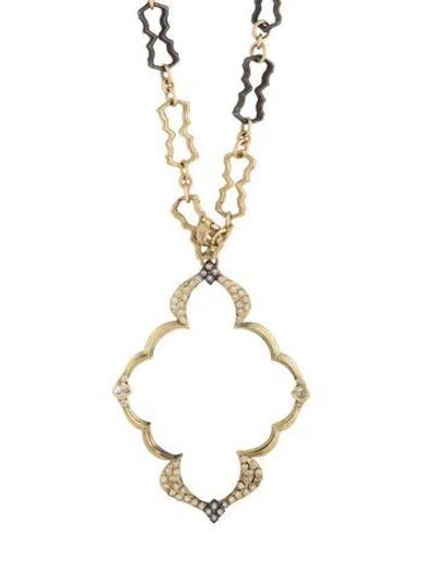 Pre-owned Armenta Diamond & Sapphire Pendant Necklace, 24" In Multicolor