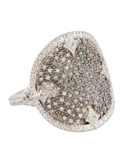 Pre-owned Armenta Diamond Carved Disc Cocktail Ring In Multi