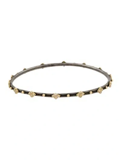 Pre-owned Armenta Diamond Crivelli & Granulation Bangle Bracelet, 7.5" In Multi