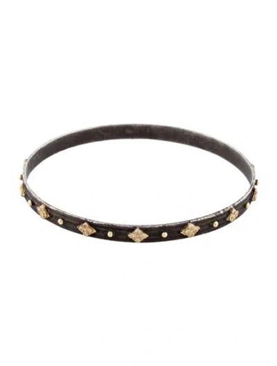 Pre-owned Armenta Diamond Crivelli Bangle, 8" In Multi