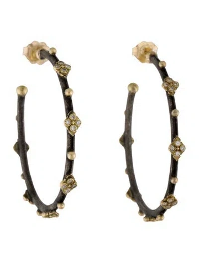 Pre-owned Armenta Diamond Crivelli Hoop Earrings In Multi