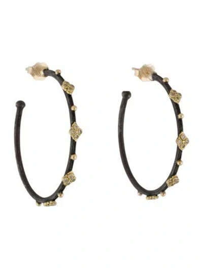 Pre-owned Armenta Diamond Crivelli Hoop Earrings In Multi