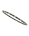 Armenta Diamond Crivelli Oxidized Silver Bangle In Yellow/black