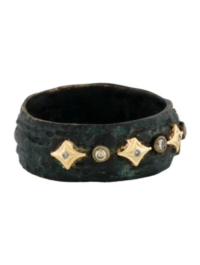 Pre-owned Armenta Diamond Crivelli Stacking Band In Multi