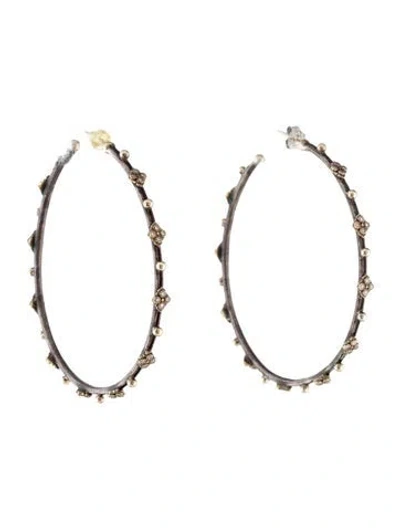 Pre-owned Armenta Diamond Hoop Earrings In Multi