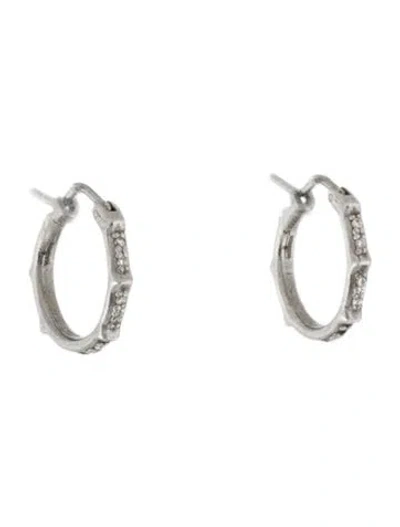 Pre-owned Armenta Diamond Huggie Hoop Earrings In Multi