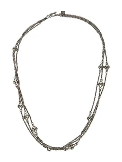 Pre-owned Armenta Diamond Multistrand Chain Necklace, 18"