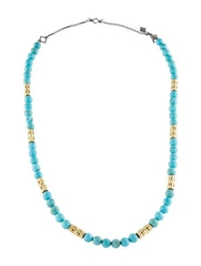 Pre-owned Armenta Dyed Magnesite Bead Strand Necklace, 20" In Multi