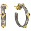 Armenta Garnet Crivelli Hoop Earrings In Purple