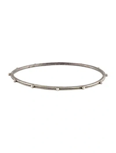 Pre-owned Armenta Granulation Bangle Bracelet, 8" In Multi