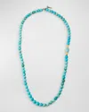 ARMENTA LARGE TURQUOISE BEADED NECKLACE, 34"L